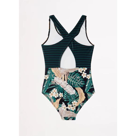 Seafolly Saint Lucia Crossover Back Girls One Piece NWT SIZE 8 10 12 - Picture 3 of 3